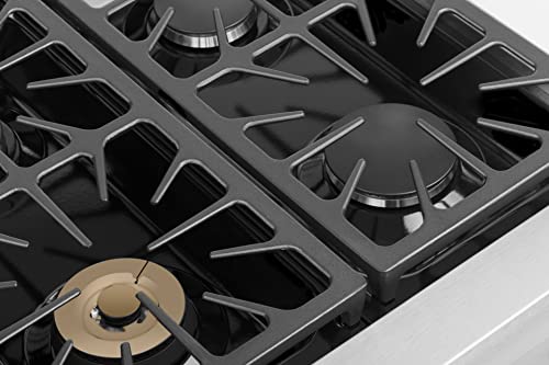 Empava 36 In. Slide-In Natural Gas Rangetop With 6 Deep Recessed Sealed Ultra High-Low Burners-Heavy Duty Continuous Grates In Stainless Steel, 36 Inch #TOP4