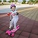 Scooters for Kids Toddler Scooter - Deluxe Aluminum 3 Wheel Glider w/Kick n Go, Lean 2 Turn Wheels, Step 4 Brake, Toddlers Training Three Wheeled Kid Ride on Toys Best for Little Boys & Girls - Pink