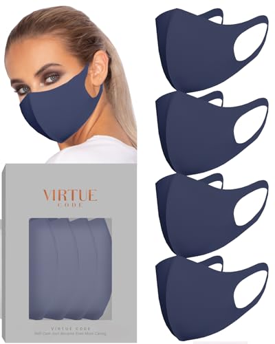 Image of Virtue Code Second Skin Cloth Face Mask Pack. 4 Buttery Soft Masks Washable Fabric