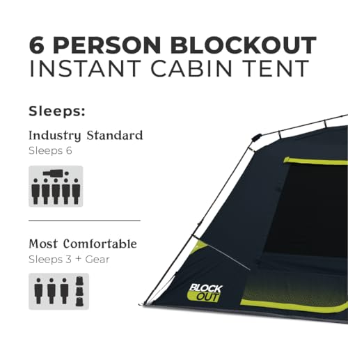 Carpa Instantánea CORE Blackout 6 Personas con Kit miniatura 7