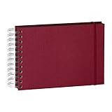 Semikolon 352980 Spiral Album Mini Mucho - 25x16 cm - Fotoalbum, 90 Seiten schwarz, Fotobuch, burgundy dunkel-rot