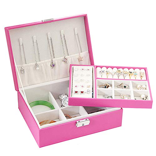 Preisvergleich Produktbild CAIOOS Große kapazität Ohrringe einfache einfarbige aufbewahrungsbox ohrring Ohr Halskette Finishing Box Haushalt Halskette schmuckschatulle