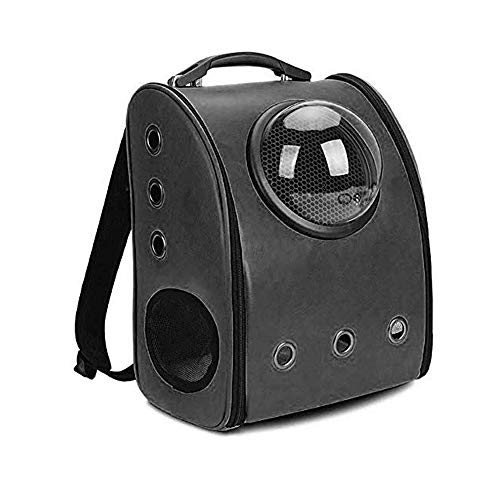 Pet Raumkapsel atmungsaktive Katze-Hundewelpen-Fördermaschine Reisetasche Leder Pet Rucksack haltbar Sehr geeignet für Welpen und Katzen unter