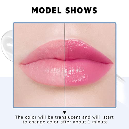 Hosaily Blush Rouge Color Changing Blusher For Cheek And Lip, Magic Lip Balm Multi Use Cream Liquid Blush Gel Transparent Color Changing Blush Lip Gloss Long Lasting Glossy Shiny Blush Makeup (01# Transparent) #TOP3