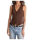 Madewell Women's Knit Vest, Roasted Chicory, Large