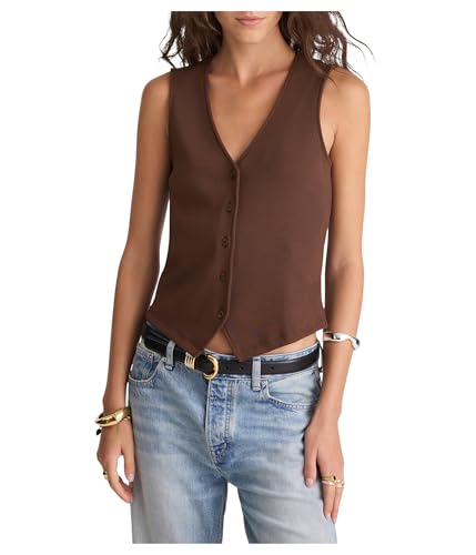 Madewell Women's Knit Vest, Roasted Chicory, Large