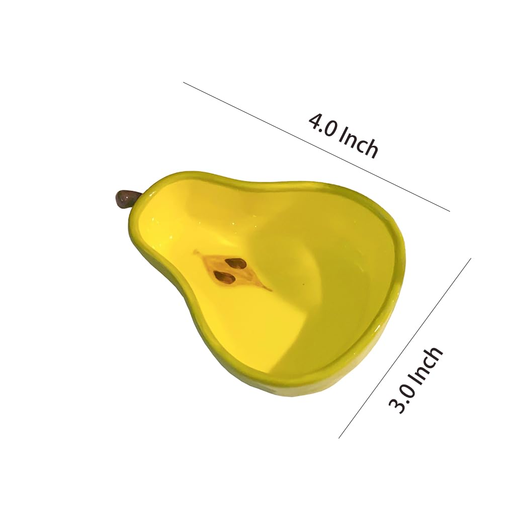 WAIT FLY Pear Shaped Ceramic Side Dishes Bowls Seasoning Dishes Soy Dipping Sauce Dishes Appetizer Plates Dessert Bowls