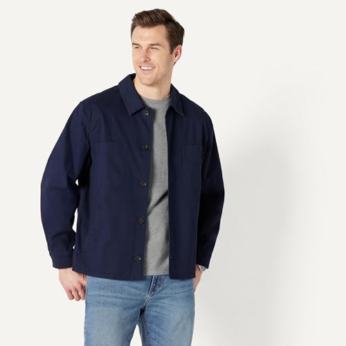 Image of Amazon Essentials Men's Relaxed-Fit Stretch Cotton Utility Jacket with Multi Pockets