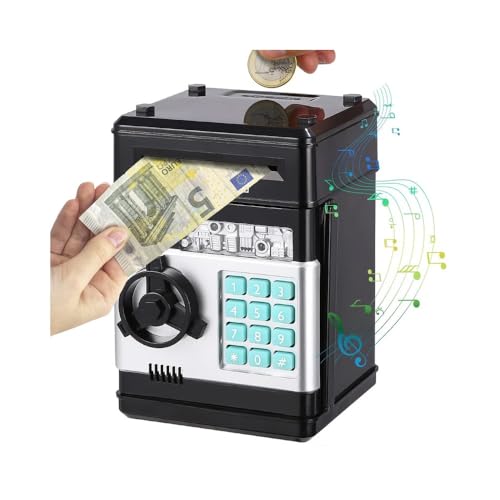 MyBank® | Tirelire Coffre Fort Électronique pour Enfants | Ouverture avec Code Secret pour Cacher pièces, Billets et Jouets préférés | Jeu Enfant ou Ado Garçon...