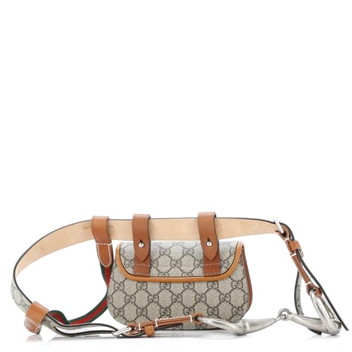 Gucci, Pre-Loved Bamboo 1947 Belt Bag GG Coated Canvas Mini, Brown