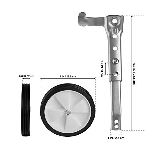 Ruedas de entrenamiento ajustables para bicicleta de niños DubMag, ruedas estabilizadoras auxiliares de aluminio acero, tamaño de rueda 24 pulgadas, color plata miniatura 4