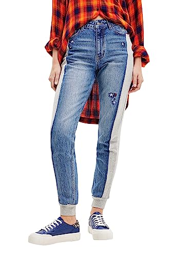Desigual Denim_Lamar Pantalones Casuales, Azul, M para Mujer