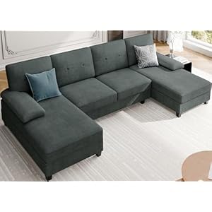 Meilocar U-Shaped Sectional Couch for Apartments