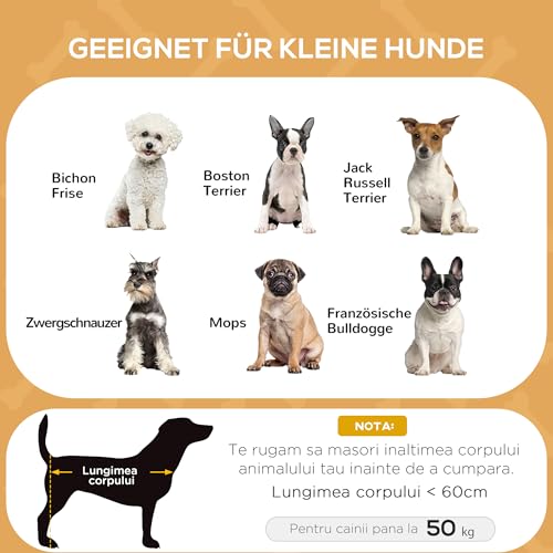 PawHut Hundeliege Outdoor, klappbar Erhöhte Haustierliege mit Stahlrahmen, Kühlendes Haustierbett für kleine Hunde, Hundebett für Draußen Camping, Grau, 71 x 58 x 20 cm
