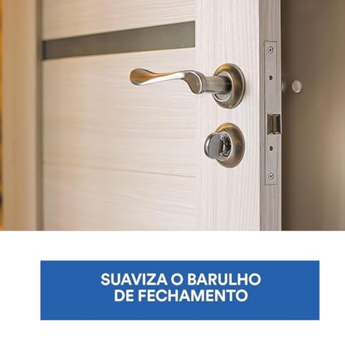 Protetor Anti Impacto Redondo de Silicone 8mm c/ 24 Peças Amortecedor de Porta, Parede, Maçaneta, Ba