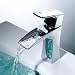 JAKARDA Waterfall Single Handle Bathroom Sink Faucet One Hole Mounted Chrome