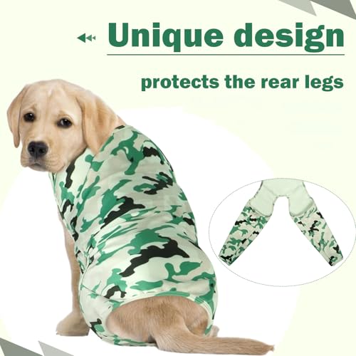Image of ROZKITCH Dog Sleeve to Prevent Licking Back Leg Rear Legs, Pet Wound Elbow Protector, Dog Recovery Suit Cone Collar Alternative for Sprain ACL CCL Arthritis Joint Care Camouflage 2XL