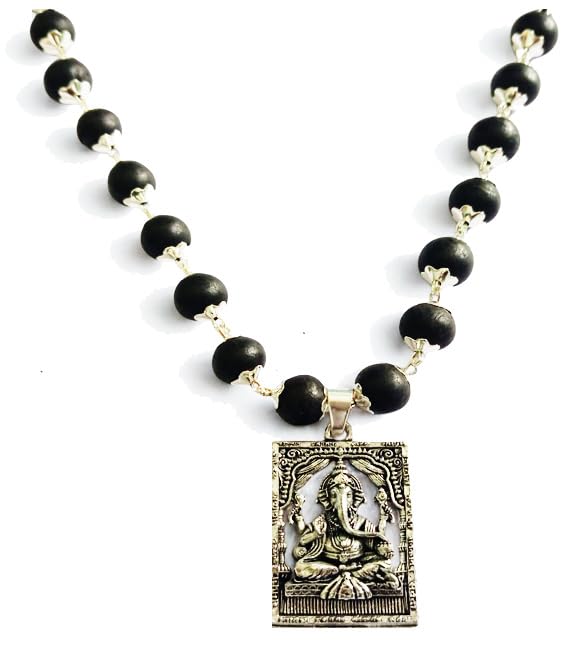 Karungali Malai collier ébène noir Ganesh pour votre méditation quotidienne