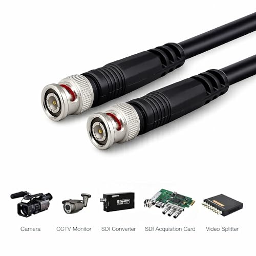 Image of MX BNC Male to BNC Male Coaxial Cable - 1.5 Meter, 5-Pack for CCTV, DVR, Security Cameras, Analog Video & RF Applications