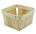 Cornucopia Brands Quart Wooden Berry Baskets (8-Pack); 5.75-Inch Square Vented Wood Boxes for Fruit Picking, Easter or Arts & Crafts