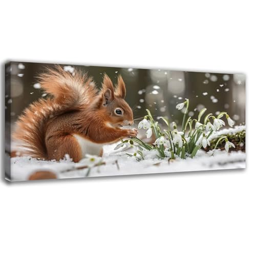 Diamond Painting Écureuil pour Décoration Chambre Ambiance Hiver