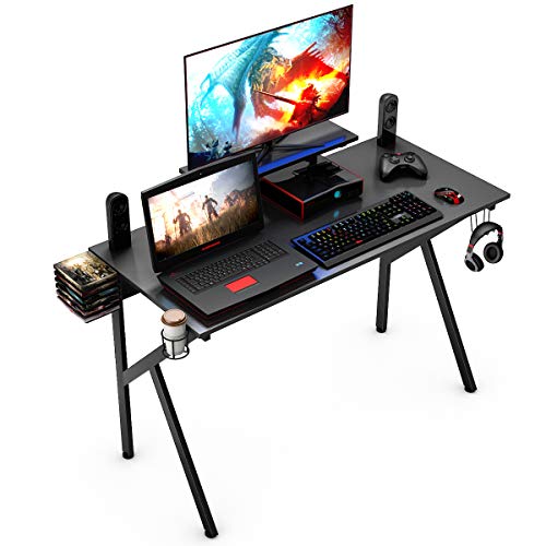 Tangkula Gaming Desk Computer Desk, Gaming Workstation With Cup And Headphone Holder, K-Shaped Gamer Table, Pc Laptop Table For Pro Gamer #TOP3