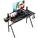 Tangkula Gaming Desk Computer Desk, Gaming Workstation with Cup and Headphone Holder, K-Shaped Gamer Table, PC Laptop Table for Pro Gamers