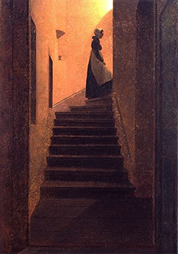 Affiche Caroline dans l'escalier Friedrich pour sublimer la décoration murale de votre salon