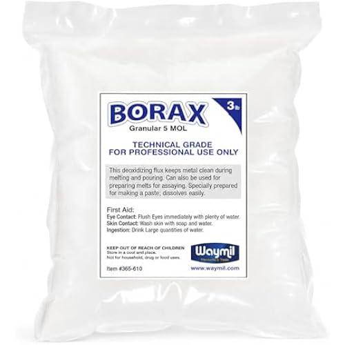 Borax Flux Granular for Gold & Silver Melting – Jewelry Casting, Assaying, Soldering & Crucible Glazing – Removes Oxides & Improves Metal Flow – 5 lb
