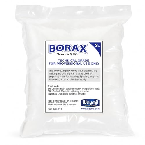 3 lb Borax Flux Glaze Crucibles Melting Gold Silver Melting Soldering, Casting Jewelry Porfessional USE by Waymil - Used condition - US$20.26
