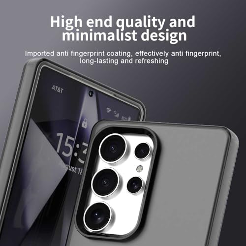 Pzwoxukhov Compatible with Samsung Galaxy S25 Ultra Case Cover,Supports Wireless Charging,Shockproof Magnetic Phone Case,Compatible with Samsung Galaxy S25 Ultra Case Black