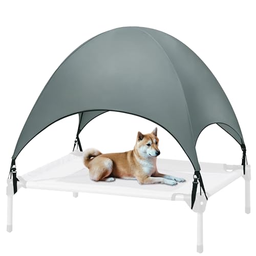 Dog Bed Canopy, Replacement Dog Canopy Pet Elevated Bed Tent Shade Tent for Pet Camping Outdoor (Not...