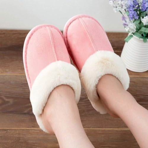 Pantofole da Donna Ciabatte Invernali da Interno Soffici con Dolce Peluche Pantofola Scarpe Antiscivolo Regalo Natalizio per Uomo