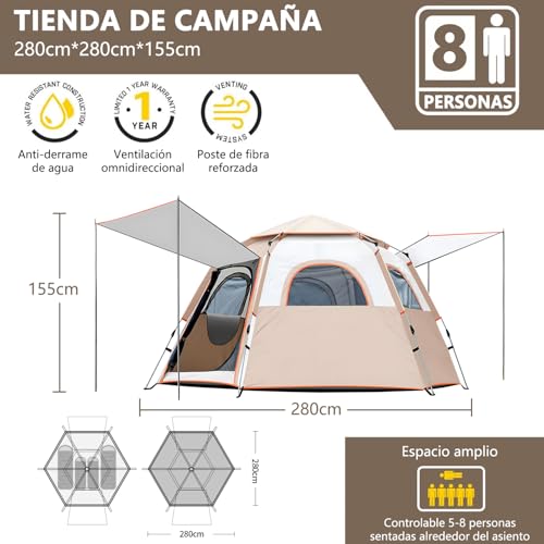 Casas De Campana, Outdoors casa campaña grande Marca URPOWㅤ (2)