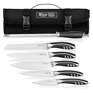 Slitzer Germany 7-Piece Chef's Knife Set, Ergonomically Designed, Professional Grade Chef Knives, Great addition to any kitchen