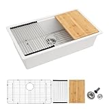 pia granito verde ubatuba Hecho de una mezcla de 80% de cristales de cuarzo y resina, este fregadero de cocina blanco es extremadamente resistente y resiste manchas, rayones y abrasiones, pero tiene una apariencia elegante que es adecuada para cualquier elemento de la cocina.