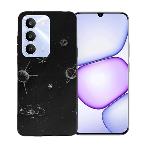 LCEHTOGYE �K�p Realme P4 Lite 5G�p�P�[�X�A�K�p Realme P4 Lite 5G (6,8")�ƌ݊����̂��钴���^�u���b�N�\�t�gTPU�V���R���Q���P�[�X�ی�J�o�[ - BST14