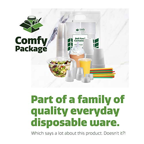 Comfy Package [24 Sets - 32 Oz.] Plastic Deli Food Storage Containers With Airtight Lids #TOP6