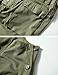 Rexcyril Men's Bib Overalls Baggy Loose Fit Workwear Sloppy Dungarees Lightweight Work Coveralls with Cargo Pockets, Army Green, 34