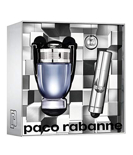 Paco Rabanne Invictus for Men 2 Piece Gift Set (3.4 Ounce Eau de Toilette Spray + 10ml Travel Spray)