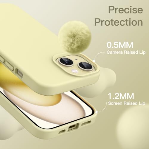 Image of JETech Silicone Case for iPhone 15, Yellow