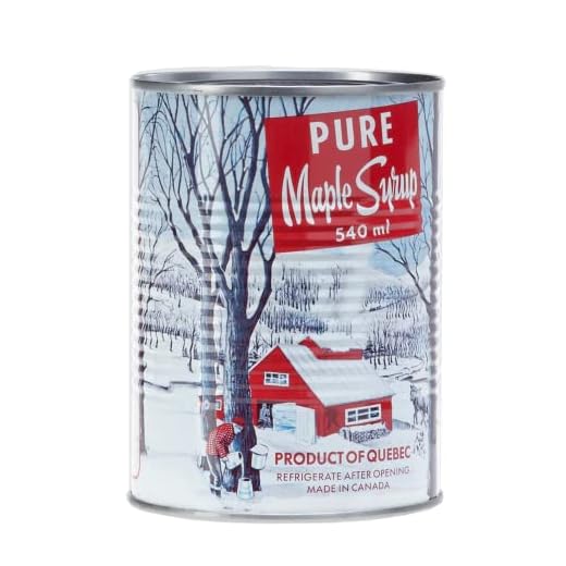 Brien Jarabe de arce 100% puro, jarabe vegano sin gluten, recambio dispensador de jarabe de arce, producto de lata de jarabe de arce real, 540 ml