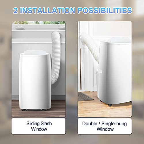 Image of Antarctic Star 14000 BTU Portable Air Conditioner, Built-in Dehumidifier, Fan Mode, Cools 330sq. ft, 24 Hour Timer, Quiet Operation, Includes Window Mount Kit and Remote Control, Air Cooling Units
