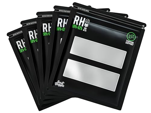 Sweet Decades 15 Pack - 1/2 Pound Terpene Curing Bags 58%-62% Humidity Control - Lock & Seal Storage Heat Sealable 14x12x5 Inch (8oz, 1/2 lb)