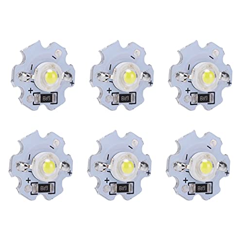 Image of Hyuduo 1W 5V LED Chip Bulb, Light Beads 200lm Brightness High Bead Light Source Chip with Aluminum Plate for Floodlight, Pack of 25(Pure White 60006500K)
