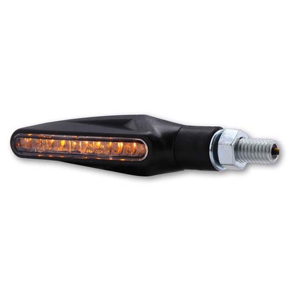ShinYo Motorrad Blinker E geprüft LED Blinkerpaar Stix M8 schwarz, getöntes Glas