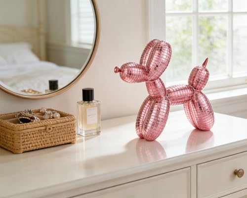 Figura disco perro globo para decoración de mesa miniatura 5