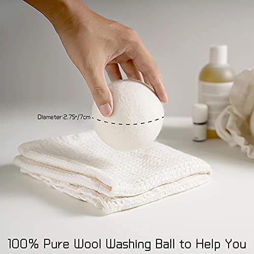 MEEQIAO 6PCS wol droger ballen - duurzame drogers ballen voor droger - natuurlijke stof ontharder - 100% Nieuw-Zeeland… - Image 3