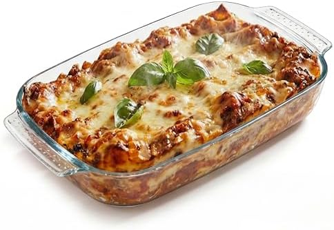 9x13 Glass Baking Dish, 2.7 Quart Casserole Dishes for Oven, Boro...