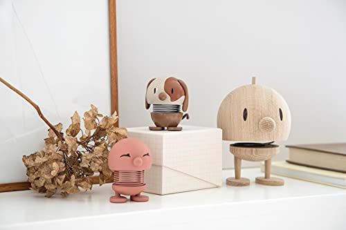 Hoptimist Tier, Hund, Wackelfigur & Glücksbringer Skandinavisch, Wohnzimmer & Schreibtisch Deko, Büro Gadget, Tolle Kleine Geschenke, 5,5 x 5,9 x 7,3 cm, Small, Braun